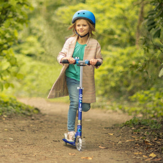 Micro 0231 Sprite LED 2 Wheels Scooter - Sapphire Blue ( 5 Years+ To 100 Kg )
