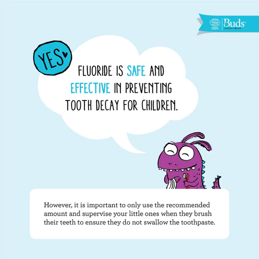Buds Children's Toothpaste With Fluoride 50ml (3-12yrs)
