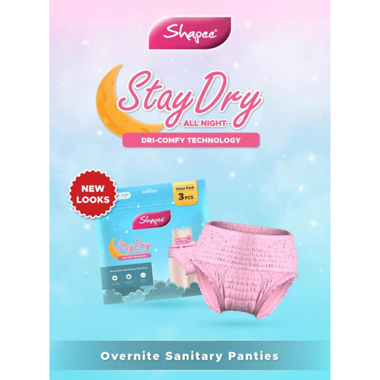 Shapee Overnite Sanitary Panties 3pcs (S-M, L-XL)