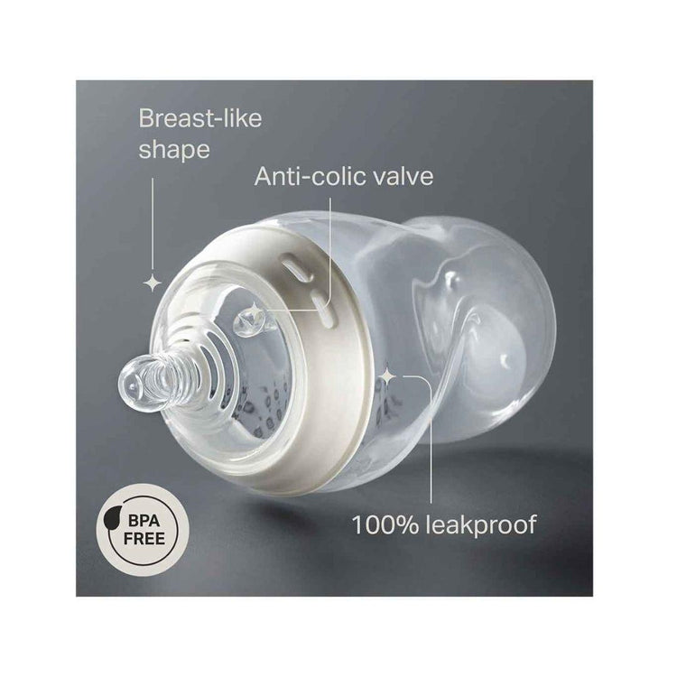 Tommee Tippee Natural Start PP Bottle 340ml - Medium Flow Teat, BPA-Free, Anti-Colic Valve