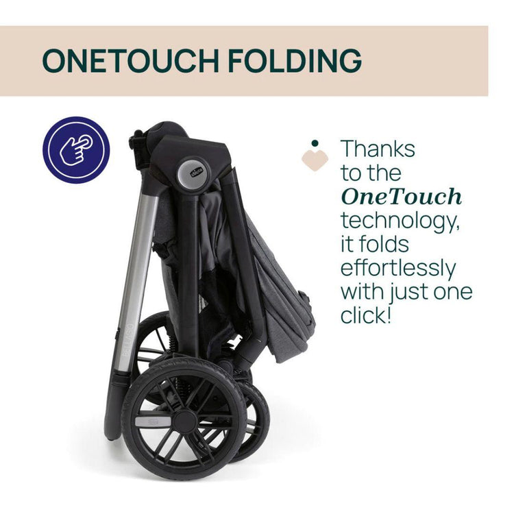 Chicco Bellagio Primo Two Ways Facing Auto Fold Stroller - Echanting Silver (0-22kg)