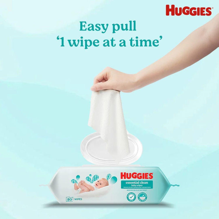 Huggies Wipes Hug Essential Clean 80S