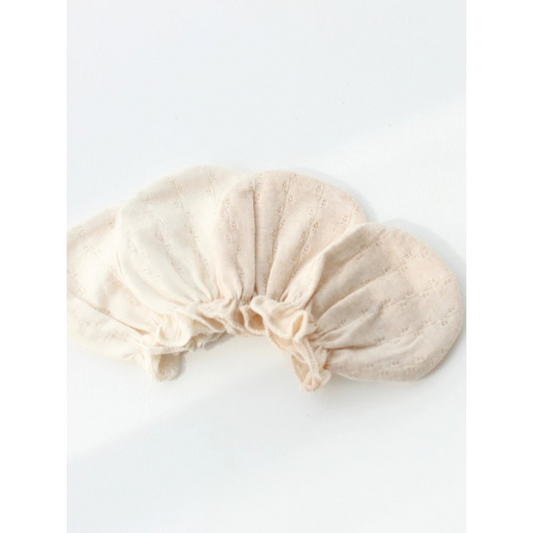 Twinkle Planet Organic Cotton Pointelle Purely Natural Newborns Baby Mitten (3 Pairs)