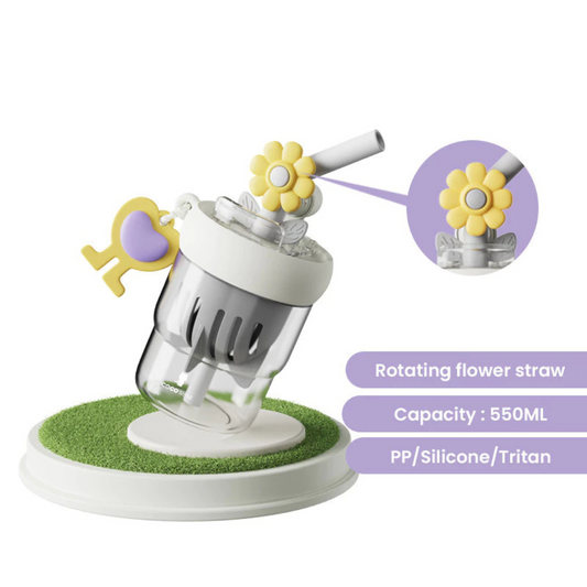 Cocosmile 8301 Coco Flower Tritan Cup 550ml - White