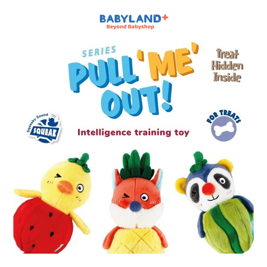 [For Fur Babies] Gigwi Pull Me Out Plush with Squeaker Dog Toy