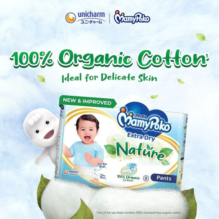 MamyPoko Extra Dry Nature Pants Premium Baby Diapers S46/M38/L32/XL28/XXL20 (1 Pack)