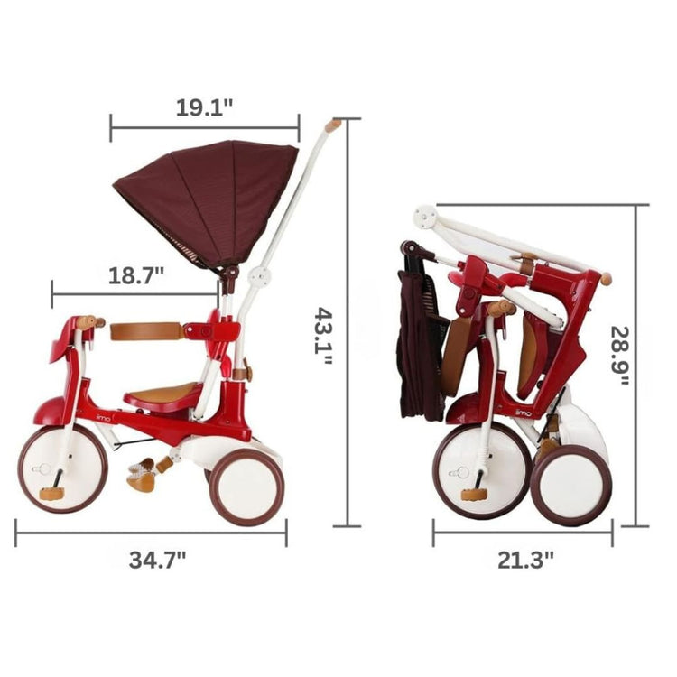 Iimo Foldable Tricycle #02 SS With Canopy (1.5 yrs to 4yrs 11mths)