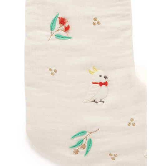 Purebaby Organic Australian Christmas - Embroidered Christmas Stocking