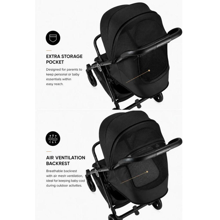Recaro EasyLife QF Stroller - Diamond Black ( Newborn to 22kg  | Autofold Stroller )