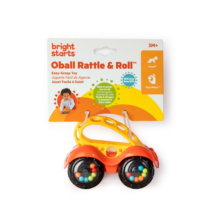 Bright Starts Oball Rattle & Roll Easy-Grasp Toy (3m+) Buggie Toy