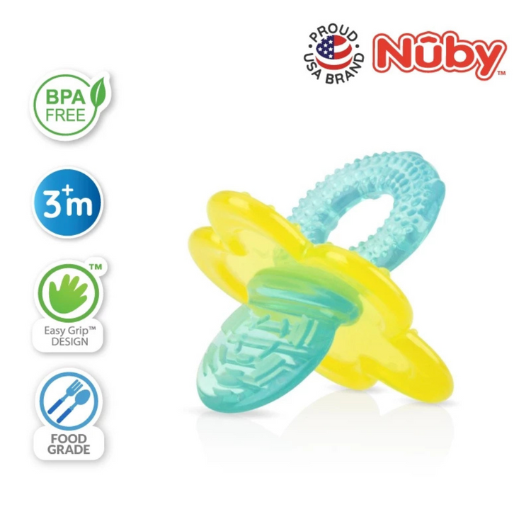 Nuby Chewbies Silicone Teether with Case (3m+) (Random Color/Shape)