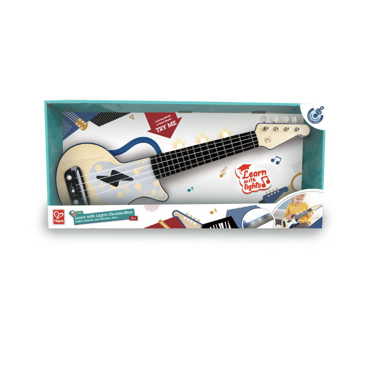 Hape Learn With Lights Ukulele - Blue (3y+)