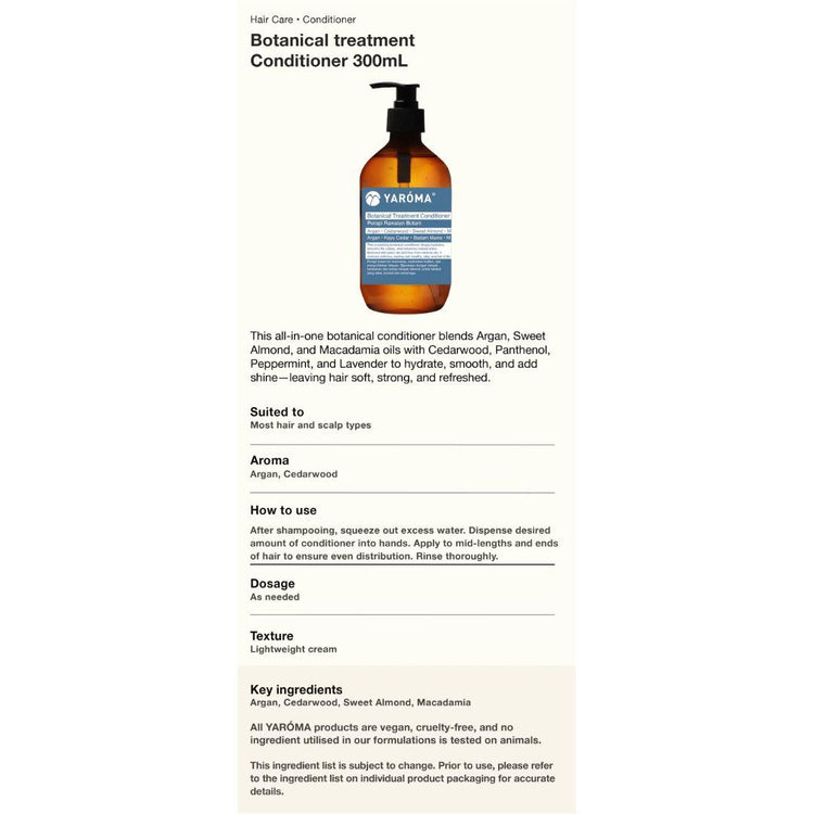 Yaroma Botanical Treatment Conditioner 300mL | Silicone-Free & Hydrating