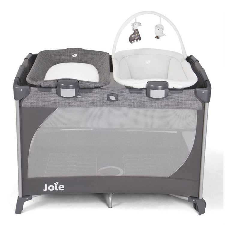 Joie Commuter Change and Snooze Travel Cot - Linen Gray ( Birth to 15kg )