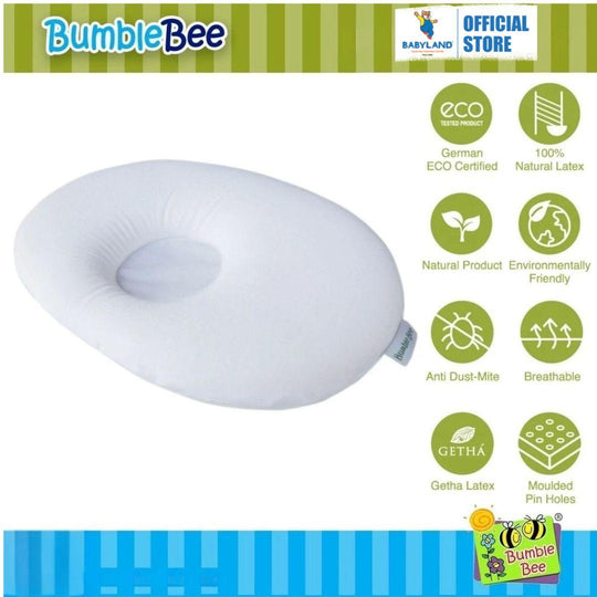 Bumble Bee Natural Latex Baby Dimple Pillow (21 x 30 x 3 cm)