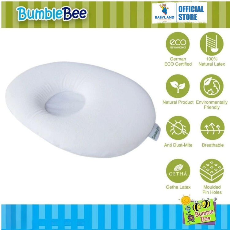 Bumble Bee Natural Latex Baby Dimple Pillow (21 x 30 x 3 cm)