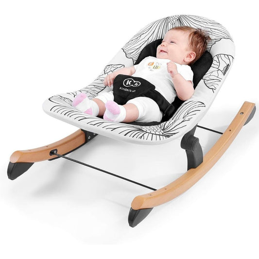 Kinderkraft Finio 2-In-1 Bouncing Chair With Rocker - Black from Birth Up to 9kg