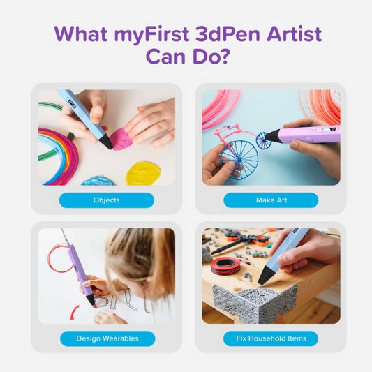 myFirst 3dPen Artist - Safe & Easy to Use STEM Learning 3D Pen for Kids