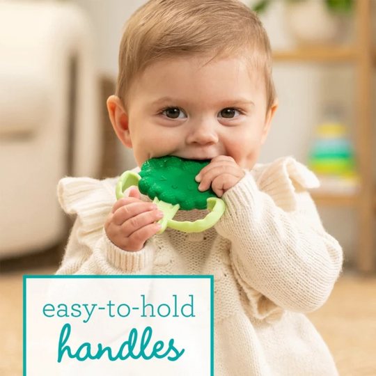 Infantino 316730 Lil Nibbles Textured Silicone Teether - Broccoli (0m+)