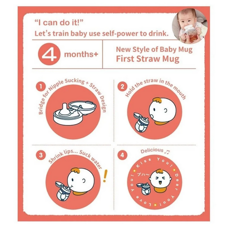 Combi Baby Lakumug First Set Glow 240ml - TB Star (4-5m)