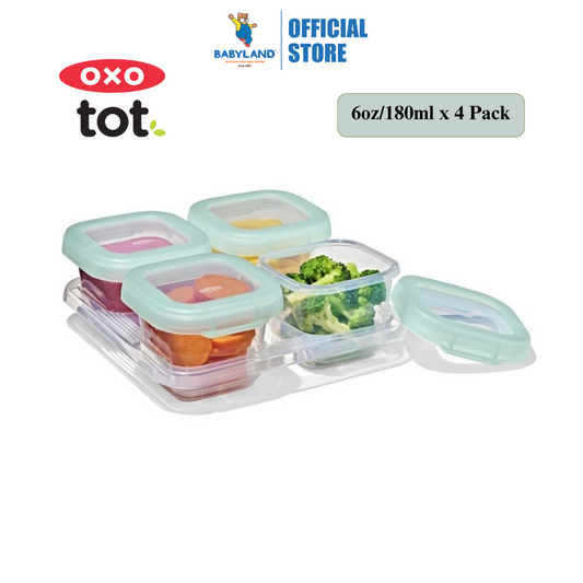 OXO Tot Baby Blocks Freezer Storage Containers 180ml - Opal