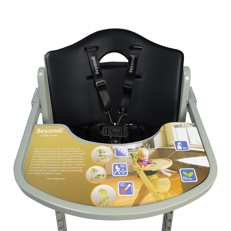 Abiie Beyond Junior Highchair - Misty Grey+Black (6m+)