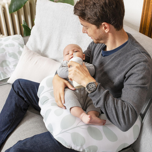 Doomoo Softy Nursing Pillow - Leaves Aqua Green