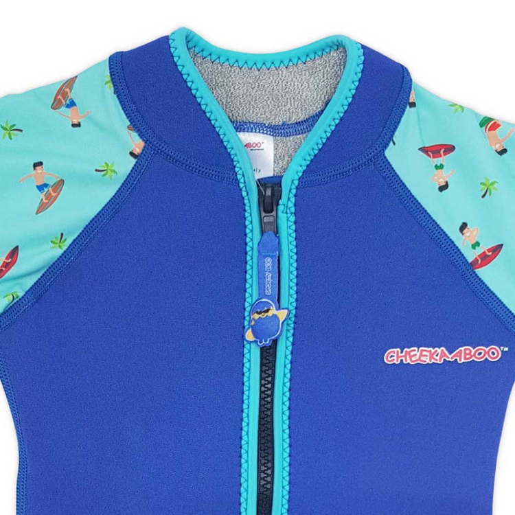 Cheekaaboo Wobbie Toddler Thermal Swimsuit UPF50+ Navy Blue Surfer