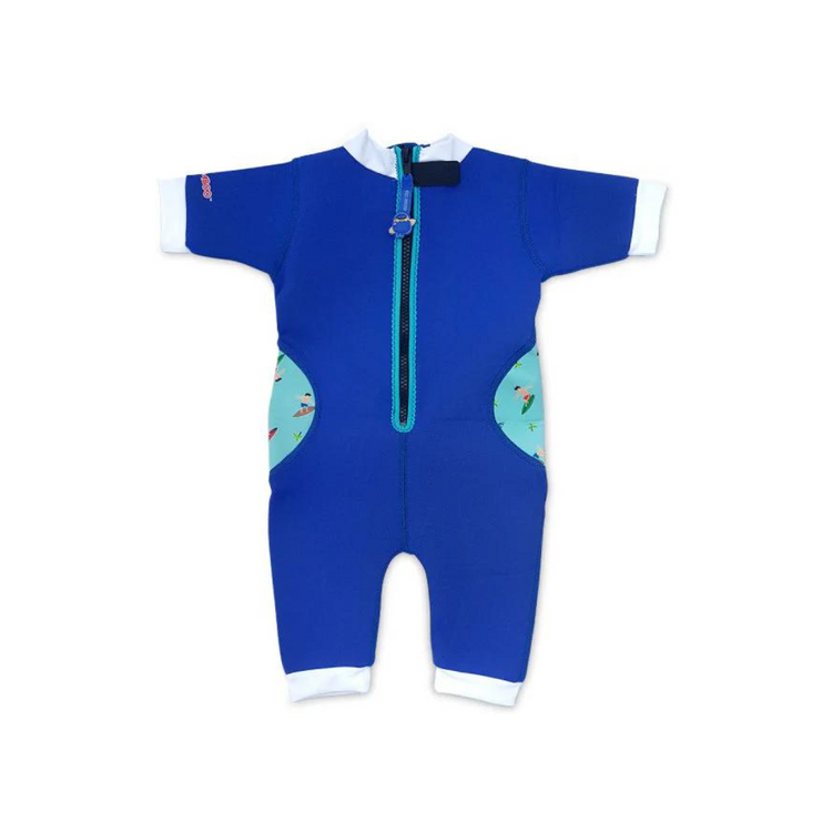 Cheekaaboo Warmiebabes Baby & Toddler Thermal Swimsuit UPF50+ Navy Blue Surfer