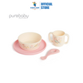 Purebaby Organic Aviary Garden Silicone Feeding Set