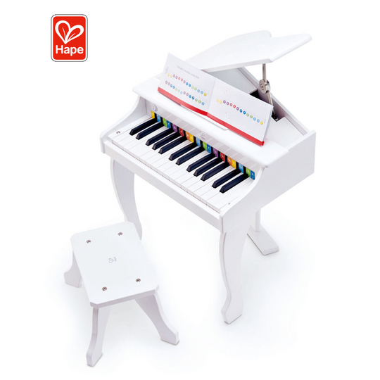 Hape 0338 Deluxe Grand Piano - White (3y+)