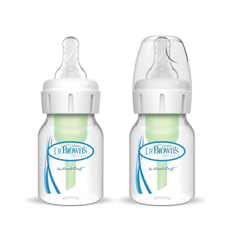 Dr Brown's Options+ PP Narrow Neck Bottles with Preemie Teat (2x60ml)(0m+)