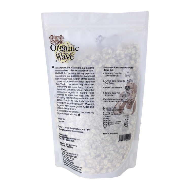 Mamami Organic Wave Rolled Oats (500g)