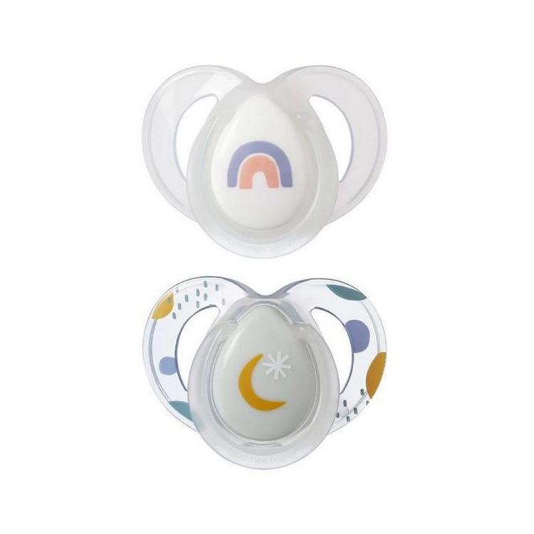 Tommee Tippee Glow In The Dark Night Time Soothers Twin Pack (6-18M)