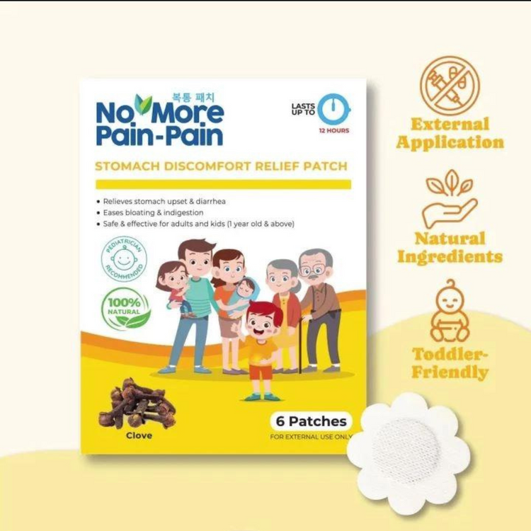 No More Pain-Pain Stomach Relief Patch 6's (for Baby and Adults)