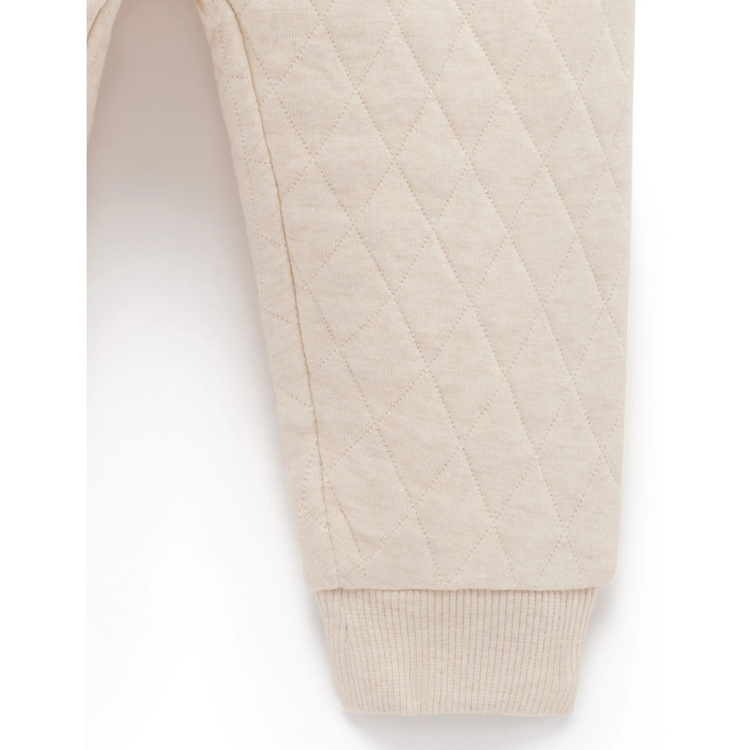 Purebaby Organic Quilted Track Pants - Wheat Melange
