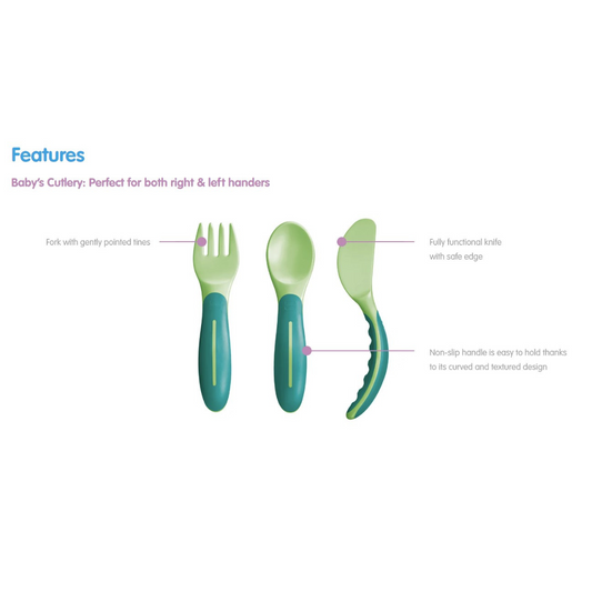 MAM Baby’s Cutlery set (3pcs) For Baby’s First Stages of Self Feeding