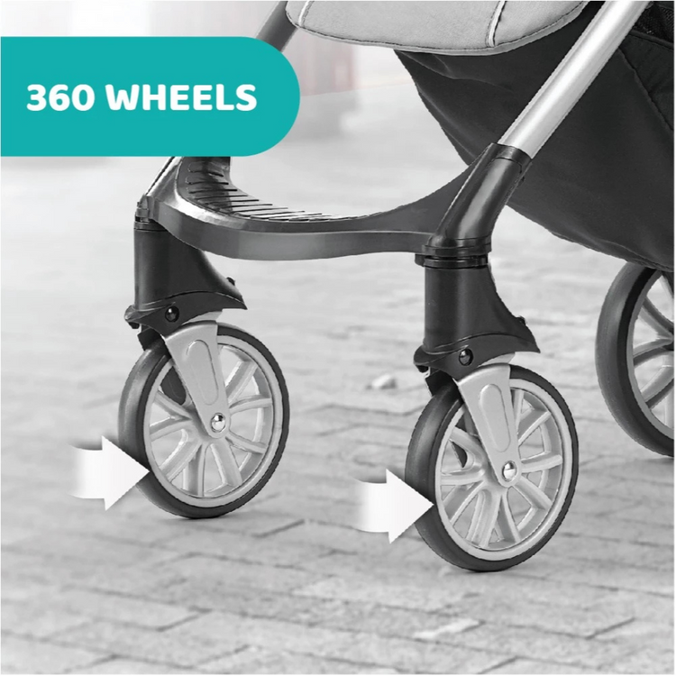 Chicco Mini Bravo Plus Travel System - Slate | From 6 months up to 22.7kg, approximately 4 years old