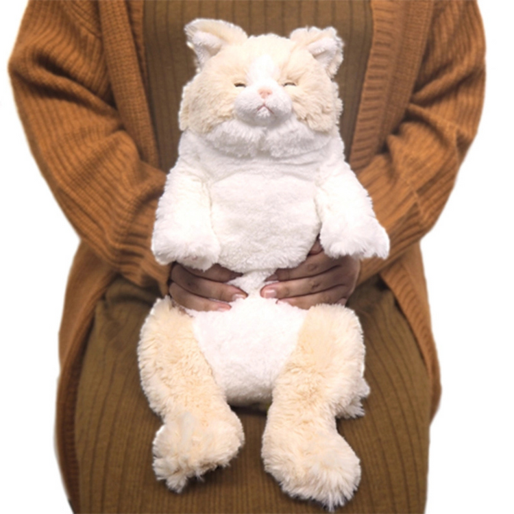 Sunlemon 6472 Cream - Lying Cat Sleeping Face Stuffed Toy M