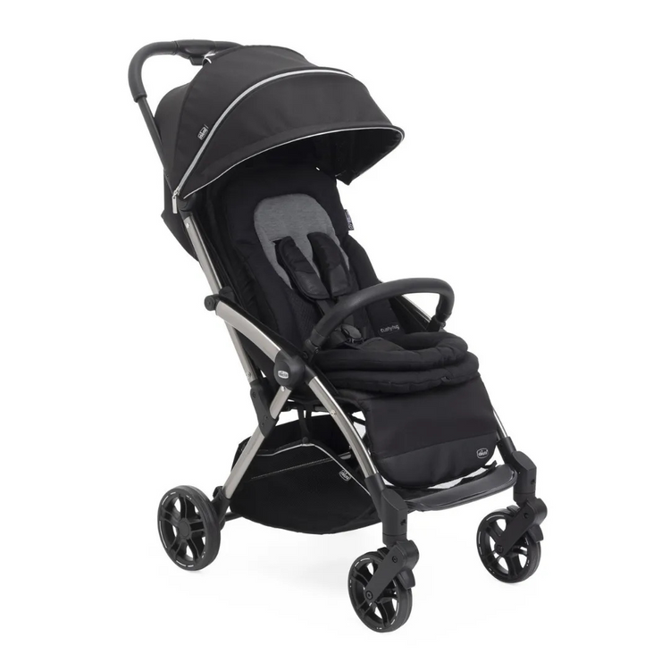 Chicco Goody Primo V2(2025) Stroller - Enchanting Silver | Newborn Auto Fold Stroller Breathable Bamboo Fabric