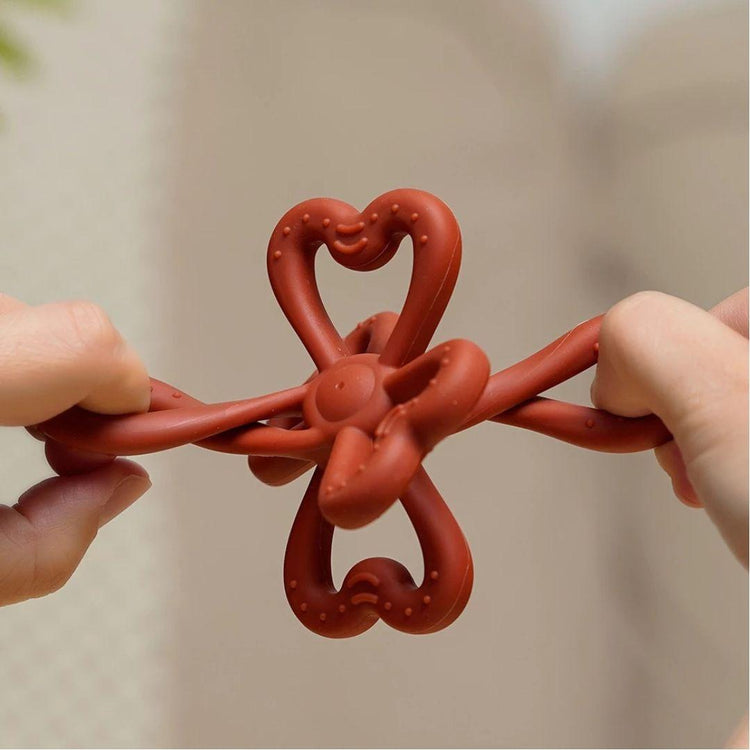 Haakaa Silicone Clover Teether - Copper (3m+)
