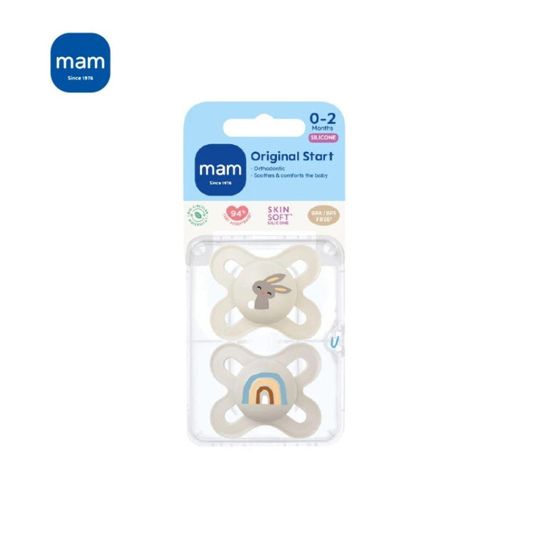 MAM Original Start Silicone Soother (0-2m) set of 2