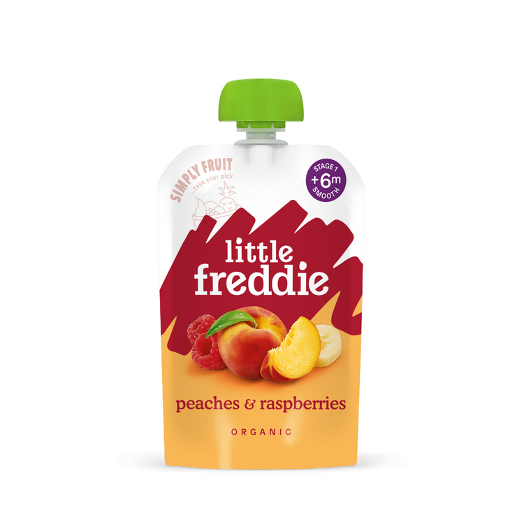 Little Freddie Pouches- Peaches & Raspberries (100G) -6M+