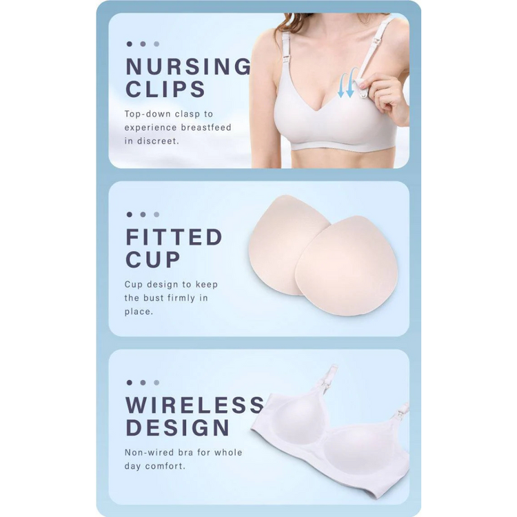 Shapee iNVI Nursing Air Bra - Blush/Blue Mist