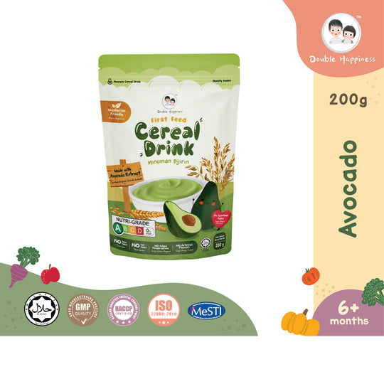 Double Happiness Baby First Feed Rice Cereal 200g - Avocado
