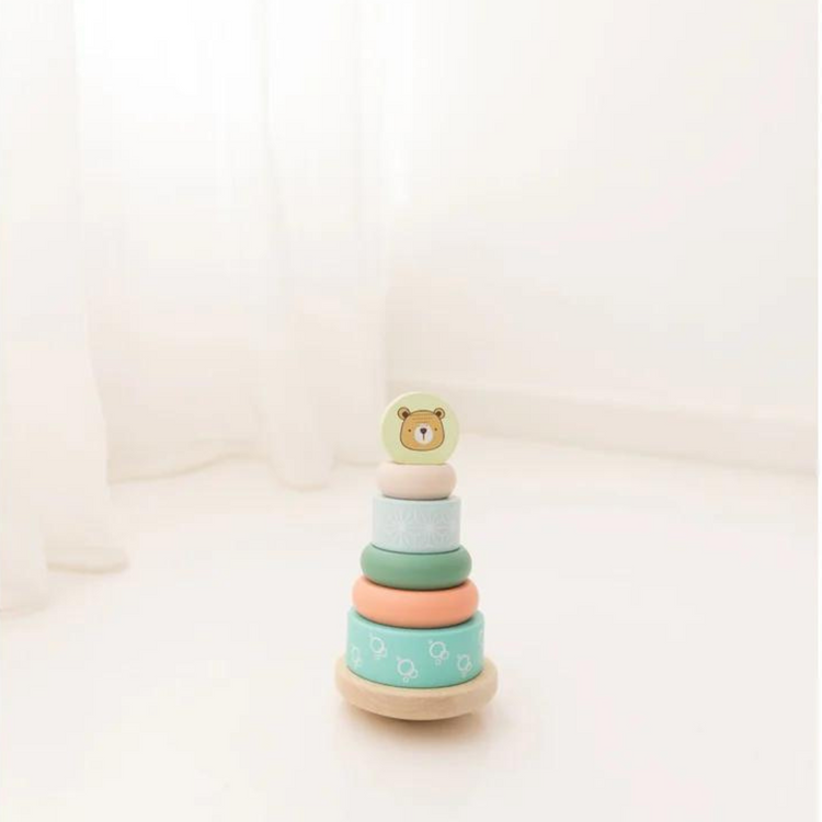 Bubble Wooden Bear Stacking Rings (12m+)