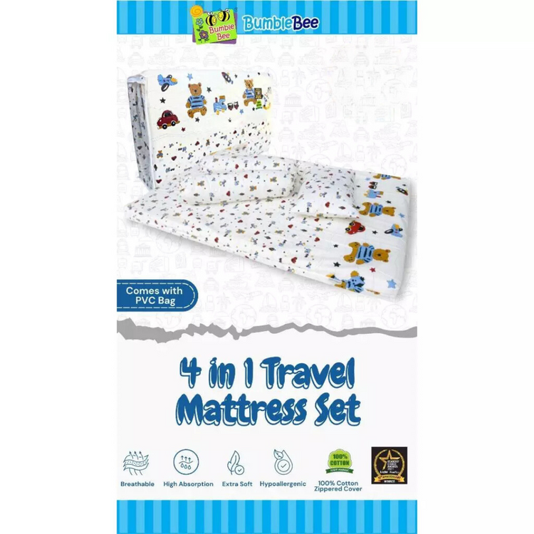 Bumble Bee Travel Mattress Set (Knit Fabric)