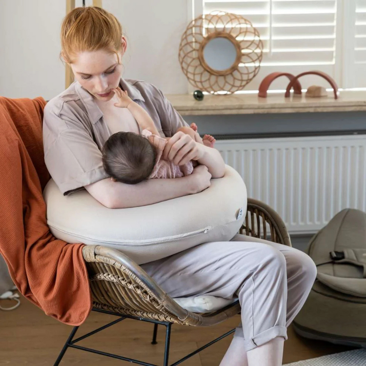 Doomoo Buddy Nursing Pillow - Tetra Jersey Sand