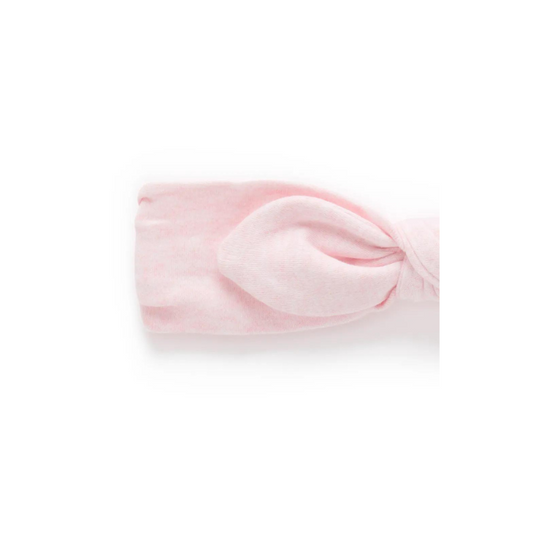 Purebaby Organic Knot Headband - Pale Pink Melange