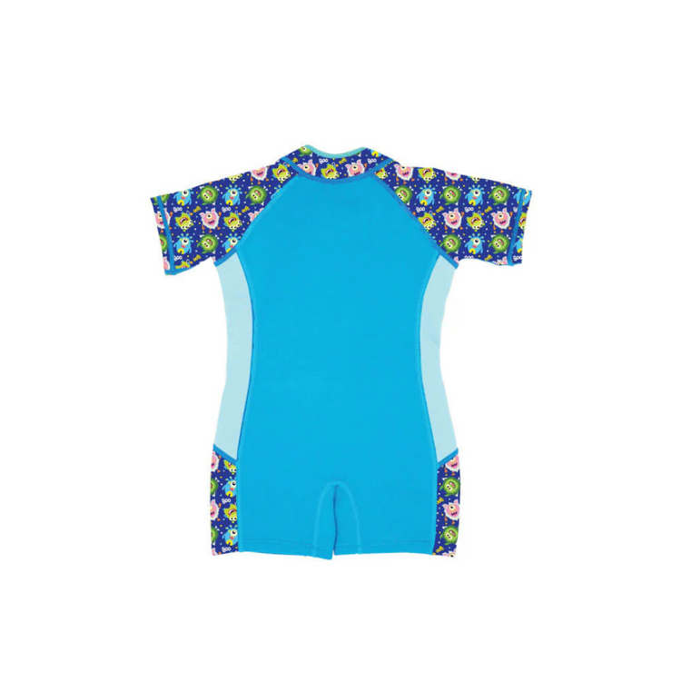 Cheekaaboo Wobbie Toddler Thermal Swimsuit UPF50+ Blue Monster